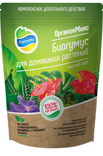 Удобрение для домашних растений ORGANICMIX Биогумус, 1,5л, вид