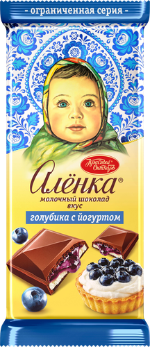 Шоколад молочный АЛЕНКА Голубика с йогуртом, фото