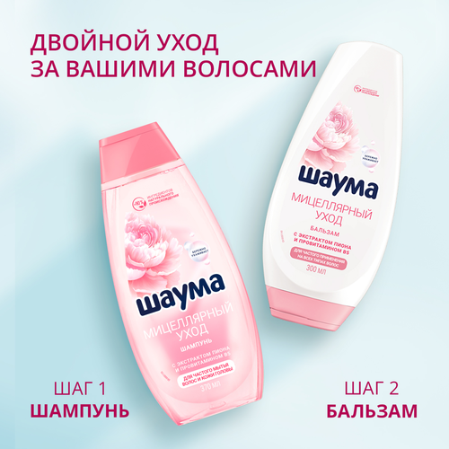 Бальзам для волос ШАУМА Мицеллярный уход, 300мл, картинка