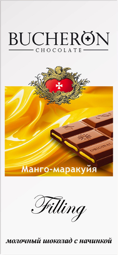 Шоколад BUCHERON Filling&nbsp;с&nbsp;начинкой&nbsp;манго-маракуйя, 85г, вид
