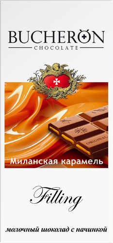 Шоколад BUCHERON Filling&nbsp;с&nbsp;начинкой&nbsp;миланская&nbsp;карамель, 85г, детальное фото