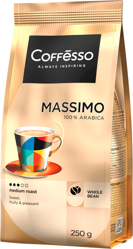 Кофе зерновой COFFESSO Massimo, 250г, вид