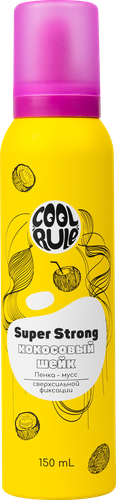 Пенка-мусс для укладки волос COOL RULE Кокосовый шейк, сверхсильная фиксация, 150мл, детальное фото