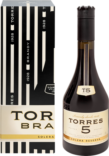 Бренди TORRES 5 Solera Reserva 38%, п/у, 0.7л