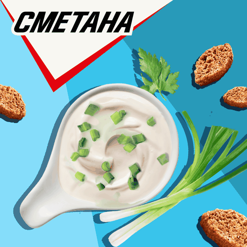 Сухарики ХРУСTEAM Хрустящие Сметана, 40г, фото