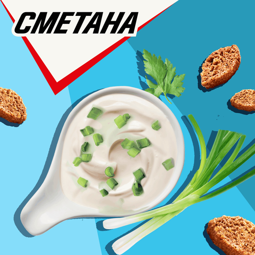 Сухарики ХРУСTEAM Хрустящие Сметана, 40г, картинка