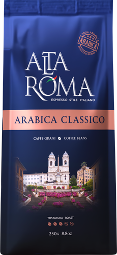 Кофе зерновой ALTA ROMA Arabica Classico, 250г, картинка