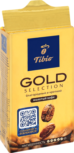 Кофе молотый TIBIO Голд Селекшн натуральный жареный, 250г, изображение