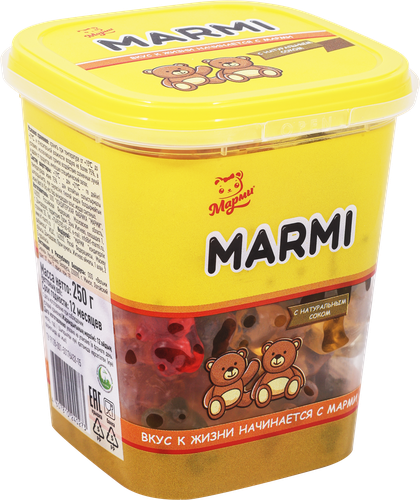 Мармелад жевательный МАРМИ с соком в форме мишки, 250г, фото