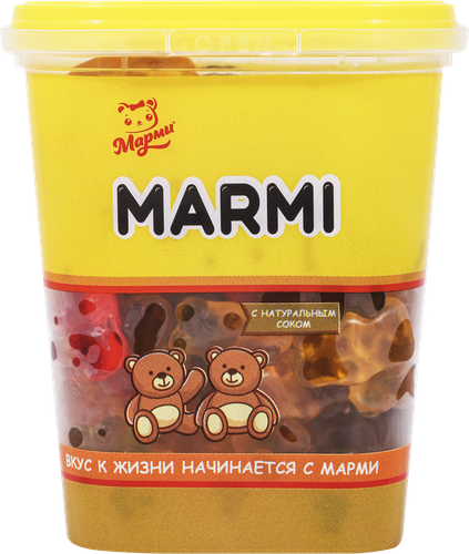 Мармелад жевательный МАРМИ с соком в форме мишки, 250г, фотография