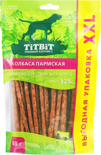 Лакомство для собак TITBIT Колбаса Пармская, для всех пород, 350г, картинка