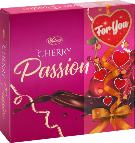 Конфеты шоколадные VOBRO Cherry passion, 126г, картинка