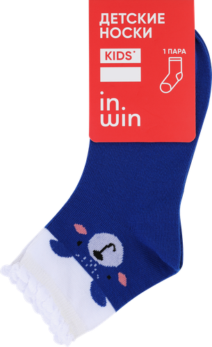 Носки детские INWIN Kids, высокая посадка р. 14–22, мишка, Арт. LK001, изображение