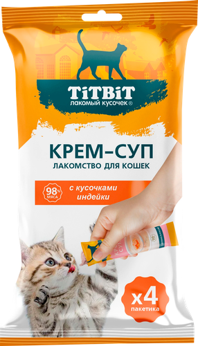 Лакомство для кошек TITBIT Индейка, 40г, фото