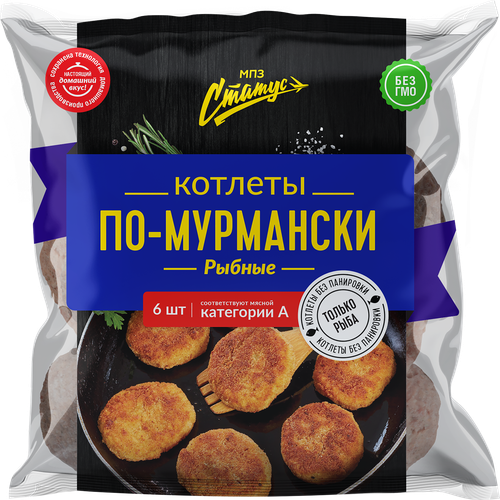 Котлеты рыбные СТАТУС По-Мурмански, из трески категория А, 480г, детальное фото