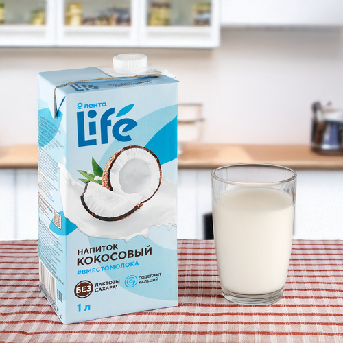 Напиток ЛЕНТА LIFE Кокосовый оригинальный, 1000мл, картинка