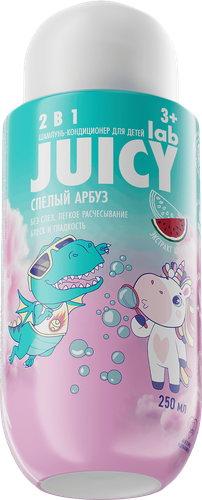 Шампунь-кондиционер детский JUICY LAB 2в1 Арбуз, 250мл, фотография