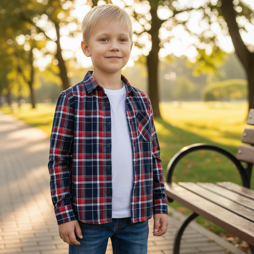 Рубашка для мальчика INWIN Kids, разноцветная, Арт. BTS25406-05, детальное фото