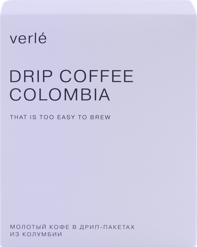 Кофе молотый VERLE Colombia Drip Box натуральный, 66г, фото