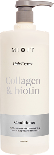 Кондиционер для волос MIXIT Hair Expert Collagen Biotin, 1000мл, изображение