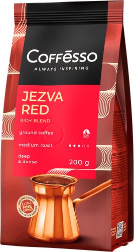 Кофе молотый COFFESSO Бленд арабики и робусты, для чашки и турки, 200г, изображение