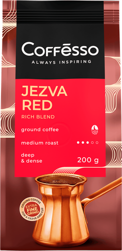 Кофе молотый COFFESSO Бленд арабики и робусты, для чашки и турки, 200г, картинка