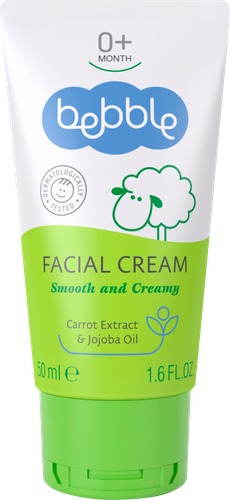 Крем для лица детский BEBBLE Facial Cream 0+, 50мл, крупный план