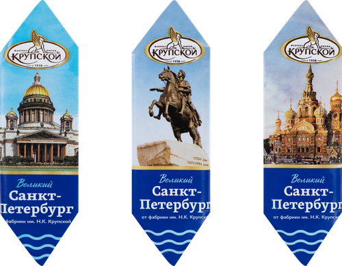 Конфеты Ф.КРУПСКОЙ Великий Санкт-Петербург, глазированные, весовые, вид