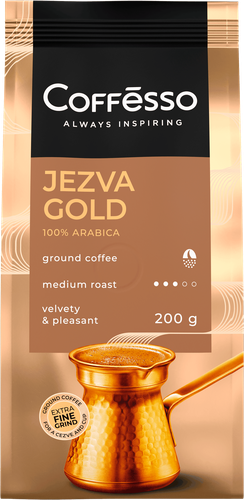 Кофе молотый COFFESSO Jezva Gold 100% Arabica, 200г, изображение