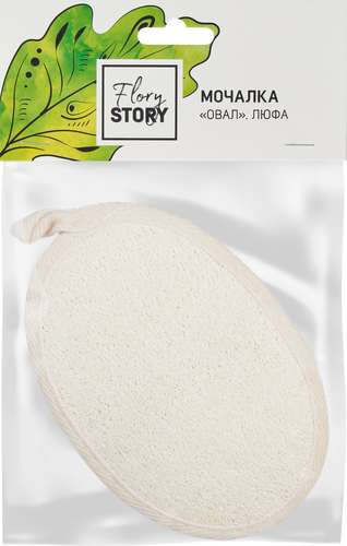 Мочалка для тела FLORY STORY Овал, люфа, Арт. М-011Л, крупный план