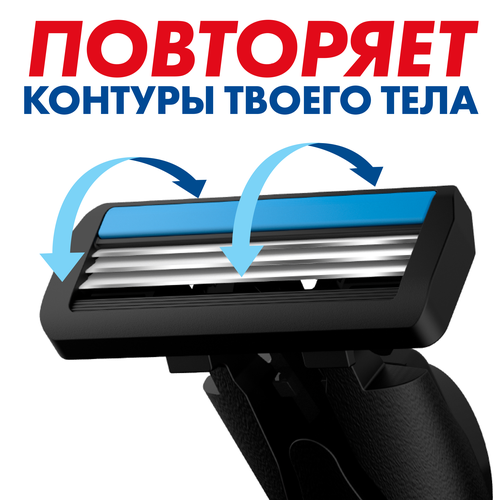 Станок для бритья ZOLLIDER Hybrid 3 Smart, 3 лезвия+4 сменных картриджа, изображение