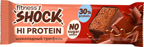 Батончик протеиновый FITNESSHOCK Шоколад, 30% протеина, без сахара, 40г, вид
