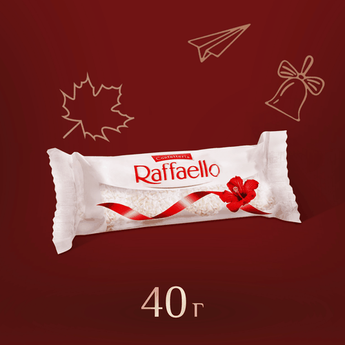 Конфеты RAFFAELLO с цельным миндальным орехом в кокосовой обсыпке, 40г, картинка