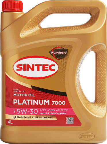 Масло моторное SINTEC Platinum 7000 Акция 4+1 5W-30&nbsp;A5/B5&nbsp;SL/CF, 4л, изображение
