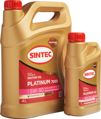 Масло моторное SINTEC Platinum 7000 Акция 4+1 5W-30&nbsp;A5/B5&nbsp;SL/CF, 4л, фото