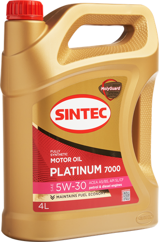 Масло моторное SINTEC Platinum 7000 Акция 4+1 5W-30&nbsp;A5/B5&nbsp;SL/CF, 4л, фото