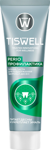Зубная паста TISWELL для поддержания здоровья десен с троксерутином и гиалуроном, 110г, детальное фото