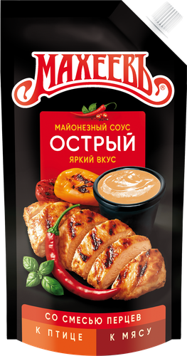 Соус майонезный МАХЕЕВЪ Острый 50,5%, 200г, вид