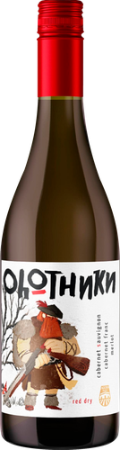 Вино AGORA Охотники красное сухое, 0.75л, крупный план
