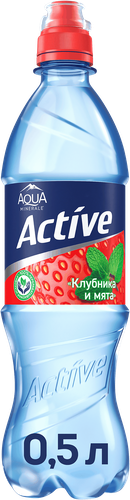 Напиток AQUA MINERALE Актив Клубника и мята негазированная, 0.5л, детальное фото