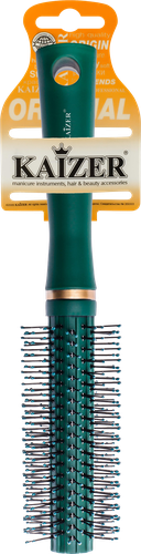 Расческа KAIZER массажная круглая, пластик Soft touch, зеленая, Арт. 802912, вид