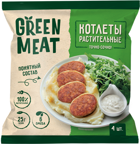 Котлеты растительные GREEN MEAT, 280г, фото