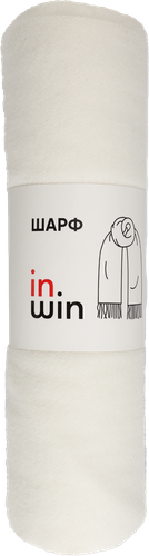 Шарф INWIN цвет молочный, Арт. LA488-7278, крупный план