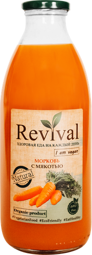 Нектар REVIVAL Морковный с мякотью, 0.75л, фото