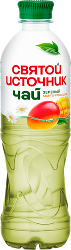 Чай холодный зеленый СВЯТОЙ ИСТОЧНИК Манго-ромашка, негазированный, 0.5л, вид