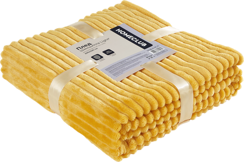 Плед HOMECLUB Light шиншилла 200x220см, желтый, изображение