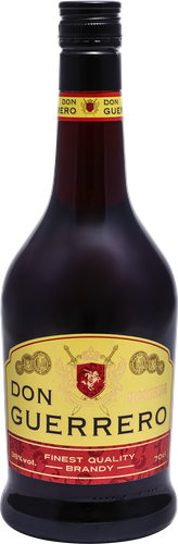 Бренди DON GUERRERO Reserva 38%, 0.7л, крупный план