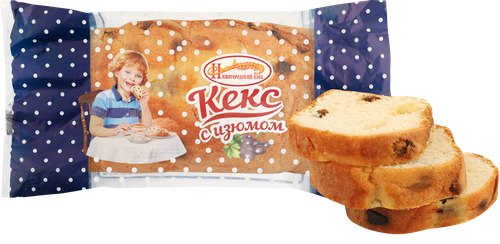 Кекс НИЖЕГОРОДСКИЙ ХЛЕБ с изюмом, 450г, крупный план