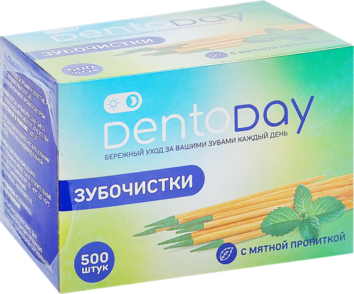Зубочистки DENTODAY деревянные, 500шт, детальное фото