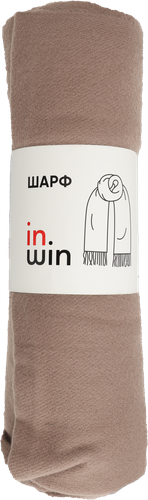 Шарф INWIN цвет кофейный, Арт. LA488-7278, детальное фото